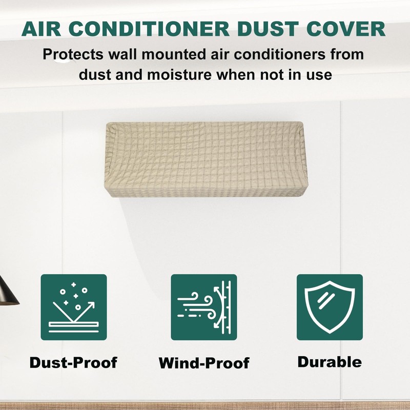PATIKIL 37.8 Inch Air Conditioner Cover, Indoor AC Cover Knitted