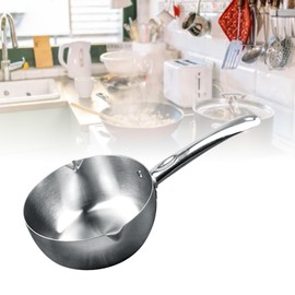Aoveew Milk Warmer Pot Stainless Steel Multi Functional Pot for Cooking Soup Porridge and Milk for Household Kitchen (18 cm / 7.1 inches)