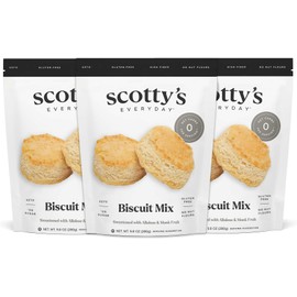 Scotty's Everyday - Keto Biscuit Zero Carb Mix - 0g Net carbs, 0g Added Sugar, Gluten-Free, High Fiber - No Nut Flours - 9.8oz, Pack of 3