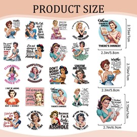 Dazoratix Vintage Fridge Magnets Decorative - 20 Pcs Funny Retro Family Locker Refrigerator Magnetic Decorations Cool Kitchen Home Office Whiteboard Stickers Decor Gifts for Women Cabinet Car Supplies