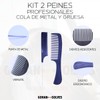 Kit de Dos Peines Profesionales de Cola Metálica y Cola