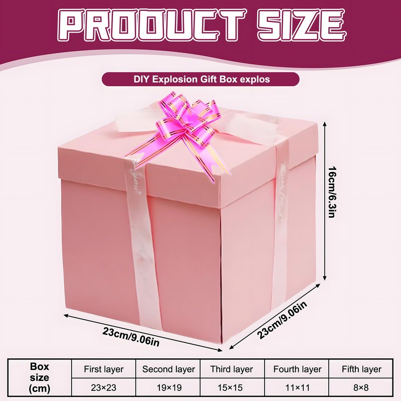 DIY Explosion Gift Box, 5 Layer Snack Explosion Box -