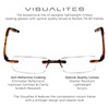 Visualites Unisex-Adult Vis8tor12 Rectangular Reading Glasses, Tortoise, 48 mm