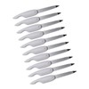 Beavorty 10pcs Portable Folding Nail Files Professional Double-Sided Nail Buffers