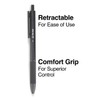 TRU RED TR59161 Ballpoint Gripped Retractable Pen, Medium Point, 1.0mm,