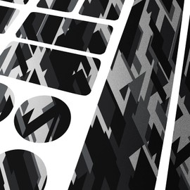 AlphaShield Bicycle Frame Protector, Chain Stays Protection Film Sticker, Carbon MTB BMX Paint Protection Film, R159 R161, 28-Piece Set, Black, Carbon Fiber Style, Outdoor Use, Bike