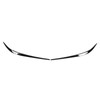Pair Headlight Eyebrow Glossy Black Trim Front Left Right Decoration