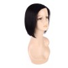 Beautyonline Peluca De Encaje Cabello Humano Natural 25cm Negro +
