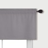 Mrs.Naturall Grey Valance Curtains for Windows 36x16 Inch Length
