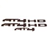 6Pcs Kits AT4 HD Emblem Sierra Door Rear Badge Replacement