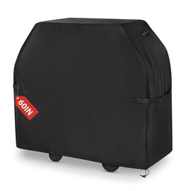 ZOMEYLPO 60 Inch Grill Cover for Outdoor Grill,Heavy Duty Waterproof UV & Fade Resistant BBQ Gas Grill Covers with Hook-and-Loop Straps & Adjustable Hem Drawstring Outside.