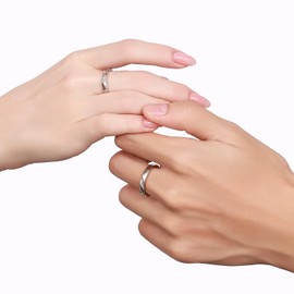 FANCIME Women's Men's Pair Necklace, Set of 2, Heart Matching, Magnet, Ring, Magnet, Unisex, Engagement, Anniversary, Matching Gift, Gift Wrapping Included, Silver