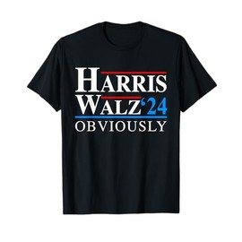 Harris Walz 2024 Obviously Kamala Harris Tim Waltz Election T-Shirt