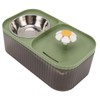 Cat Water Fountain Food Bowl High Capacity Quiet 2 In