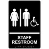 ComplianceSigns.com Staff Restroom Sign, ADA-Compliant Braille and Raised Letters, 9x6