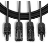 solartronics Verlängerungskabel 6mm² Solarkabel schwarz mit Stecker beidseitig für Solarmodule