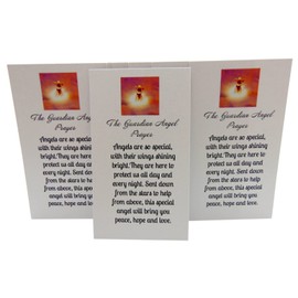 Westmon Works Guardian Angel Holy Card Bulk Pack Prayer to the Angels for Church Group or Students, Set of 10