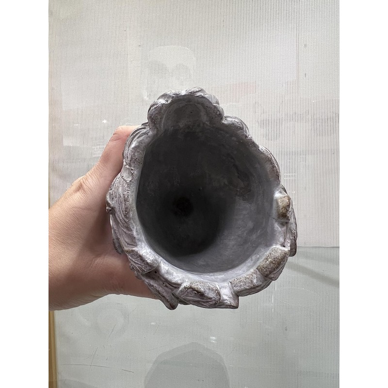 Abbott Collection Goddess Head Wall Planter - Small Cement Indoor