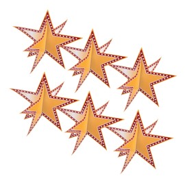 FELTECHELECTR 6pcs Pentagram Star Centerpieces Party Decorations for Birthday Movie Night Christmas