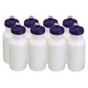 Pinnacle Mercantile Sports Squeeze Plastic Water Bottles Purple Push/Pull Cap