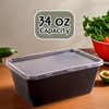 Bluesky Versatile Rectangle Containers-(Pack of 10) -Perfect for Meal Prep