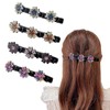 Traziewell 1807 Women's Glitter Crystal Flower Hair Clips with 3