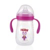 Biberon Cuello Ancho Con Asas 10 Oz Rosa