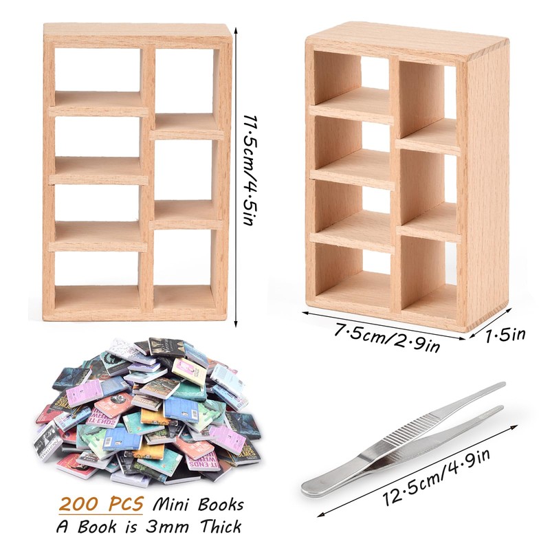 The Left Bridge Anxiety Bookshelf, Miniature Bookcase, Mini Bookshelves for
