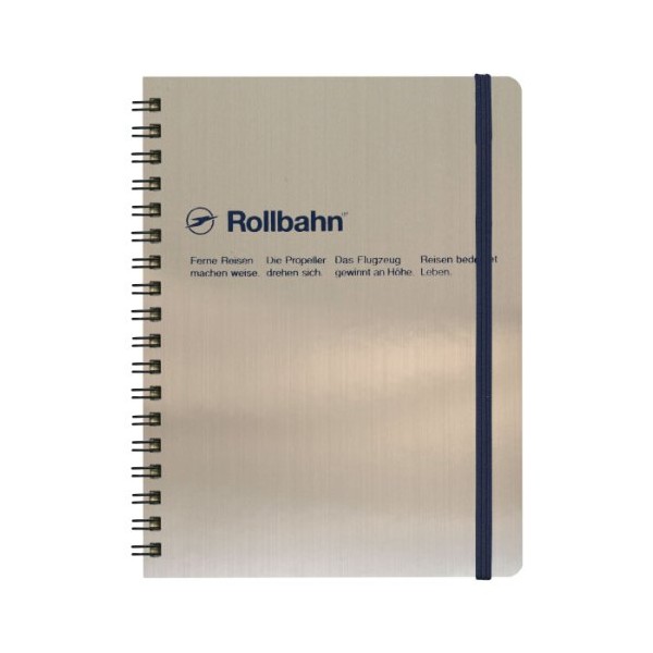 Delfonics Rollbahn Spiral Notebooks: 5-1/2 in. x 7 in. (Silver) / Large