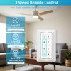 Ceiling Fan Remote Control with Light Dimmer, 3 Speeds Wall