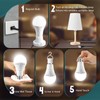 4 Pack Rechargeable Emergency Light Bulbs, Battery Powered LED Light