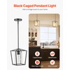 VEVOR 1-Light Black Pendant Light, 1 Pack, Farmhouse Iron Cage