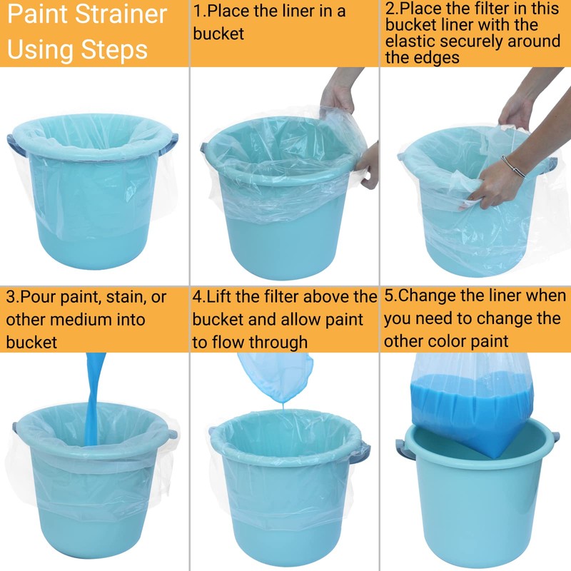 Belinlen Paint Strainer 5 Gallon White Fine Mesh Paint Filter
