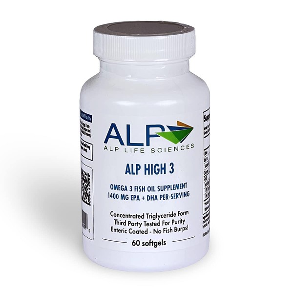 ALP High-3 Omega 3 Fish Oil Supplement - 60-Count