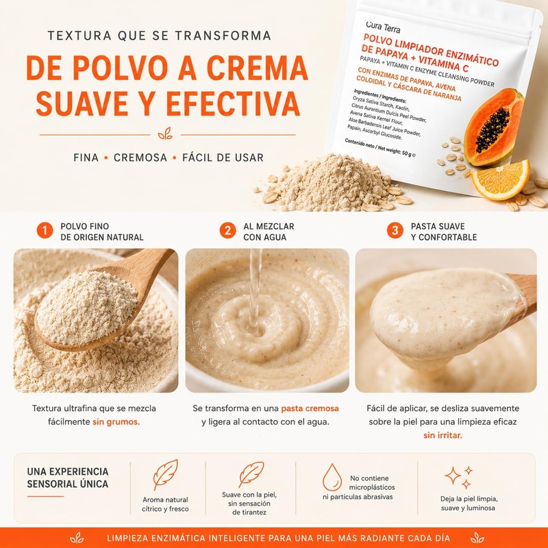 Papaya Enzymes + Vitamin C Enzymatic Facial Cleansing Powder |