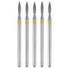 HARFINGTON 5pcs 325-400 Grits Diamond Grinding Bit 2.2mm Oval Head