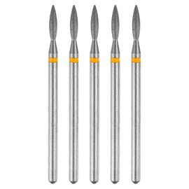 HARFINGTON 5pcs 325-400 Grits Diamond Grinding Bit 2.2mm Oval Head 2.35mm Shank 8.5mm Length Stone Sanding Drill Bits Rotary Tool for Ceramic Glass Nails Grinding Polishing