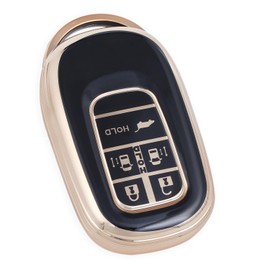 [YANMW] N-BOX Custom JF5 JF6 Key Case Compatible Honda New Step Wagon Key Cover NBOX JF5 JF6 Civic ZR-V Vezel Key Holder, golden black