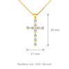 FineryGal Dainty Gold God Cross Necklace for Women Crystal Clear