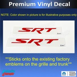 Reflective Concepts - SRT Badge Overlay Decal Stickers - Grille and Trunk - 2015-2018 Charger SRT 392 - (Color: Carbon Fiber)