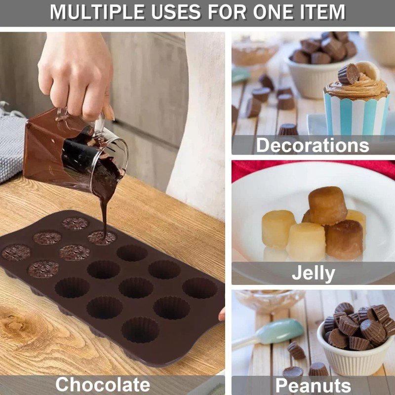Walfos Peanut Butter Cup Mold Fat Bomb Molds, Walfos Silicone