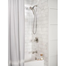 Moen Moen Engage Magnetix Spot Resist Brushed Nickel 3.5-Inch Six-Function Eco-Performance Handheld Showerhead with Magnetic Docking System for Bathroom Shower, 26100SRN