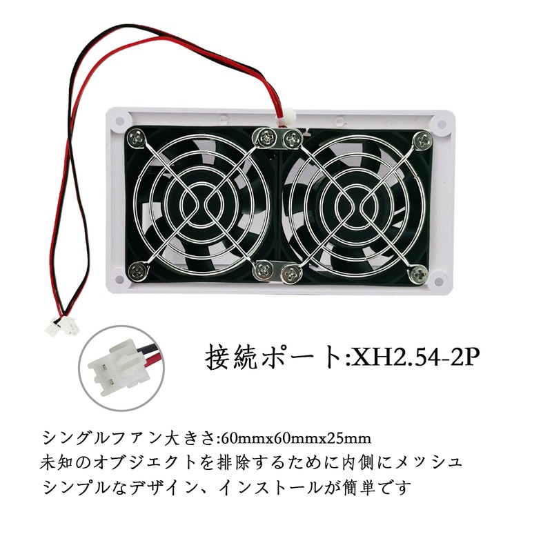 Pocaton RV 換気冷却ファン、車中泊 換気扇、 12V サイド エアベントファン冷却排気ベンチレーター RV キャンピングカーヨット用