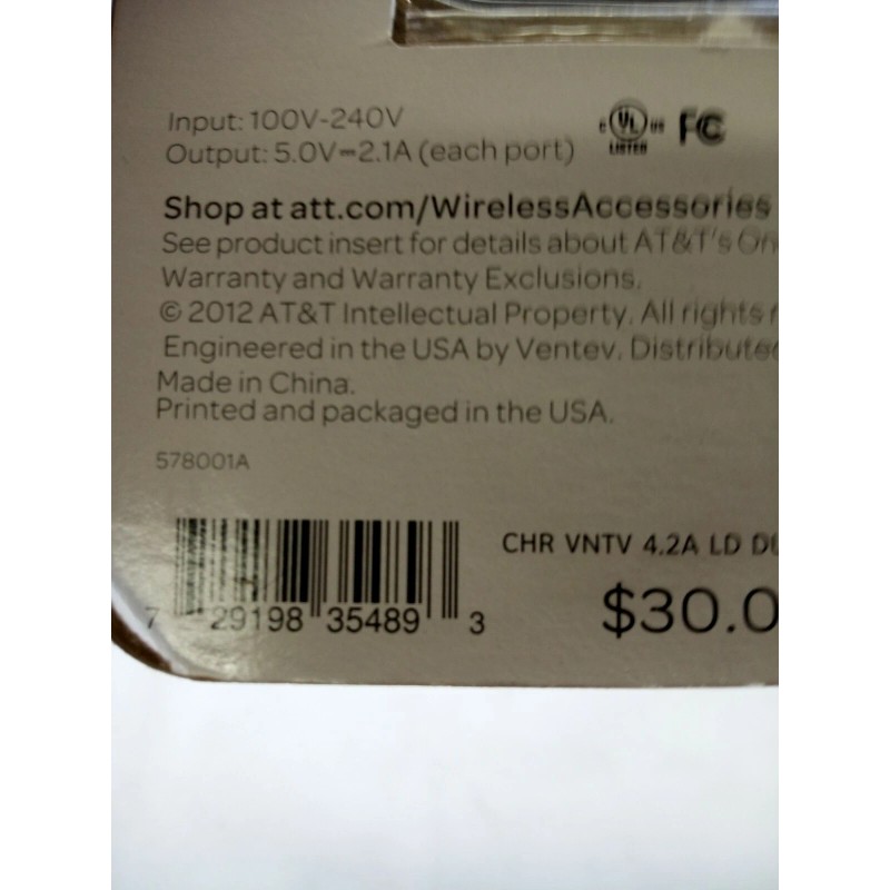 AT&T Original AT&T Universal Wall Charger Component with 2 USB