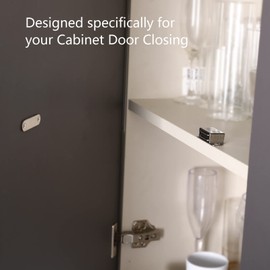 Mousike Cabinet Magnets Magnetic Door Catch Stainless Steel Door Magnet for Kitchen Bathroom Cupboard Wardrobe Closet Closures Cabinet Door Drawer Latch 20 lbs (15Pack)
