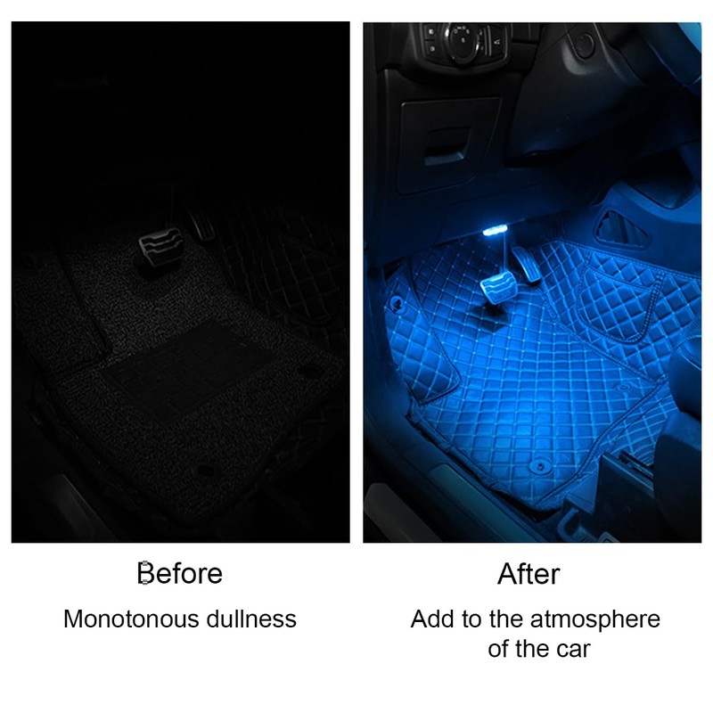 Car Interior Wireless Led Lights, 7 Colors Car Ambient Lighting