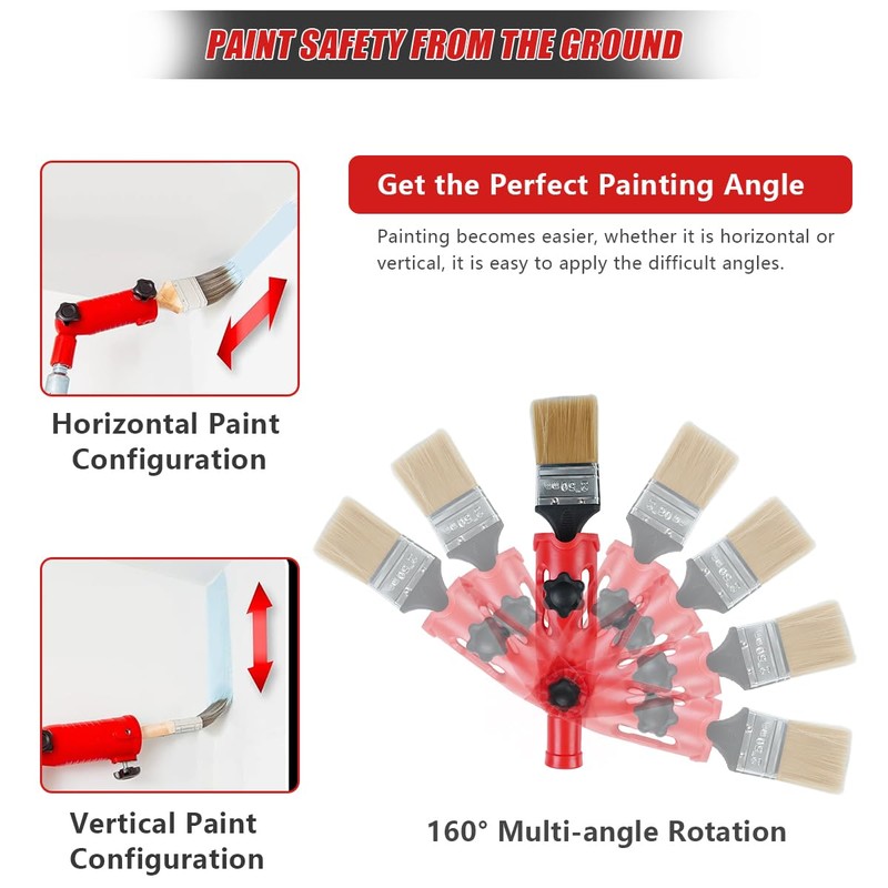Paint Roller Set 11Pack, 1.9m Paint Roller Extension Pole 6