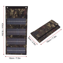 Portable 40W Solar Panel Charger for Outdoor Camping Hiking, Foldable Monocrystalline Solar Panel with High Conversion Efficiency, Lightweight and Practical (Camouflage)
