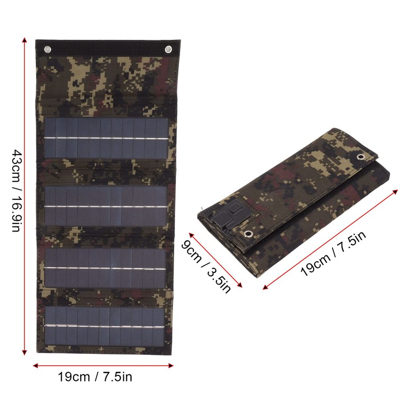 Portable 40W Solar Panel Charger for Outdoor Camping Hiking, Foldable