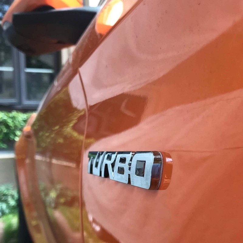 Turbo Emblem Sign Chrome Lettering 3D Logo Car Sticker Tuning